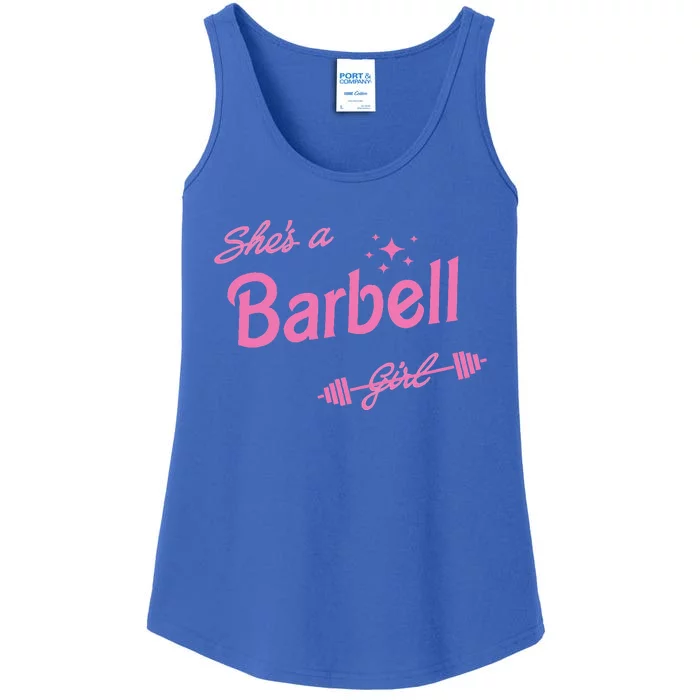 Shes A Barbell Ladies Essential Tank