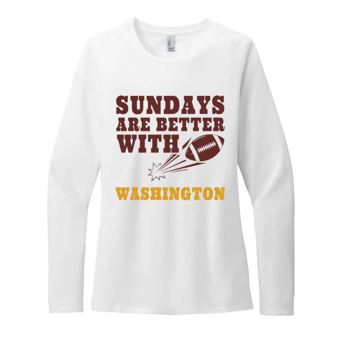 Sundays Are Better With Washington Commanders Womens CVC Long Sleeve Shirt