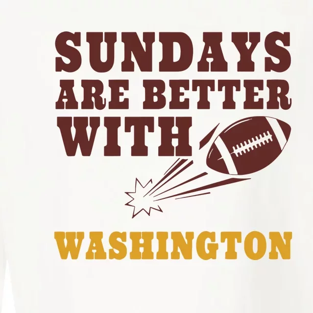 Sundays Are Better With Washington Commanders Cropped Pullover Crew