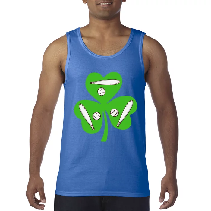 Shamrock American Baseball St Patrick's Day Funny Gift Tank Top