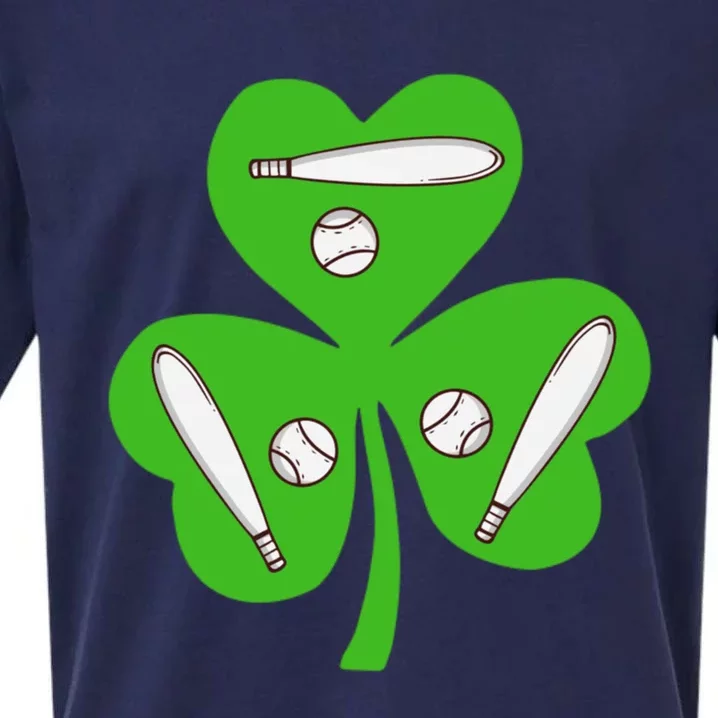 Shamrock American Baseball St Patrick's Day Funny Gift Sueded Cloud Jersey T-Shirt