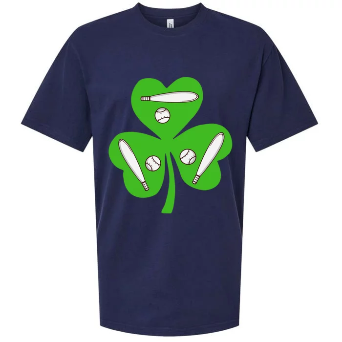 Shamrock American Baseball St Patrick's Day Funny Gift Sueded Cloud Jersey T-Shirt