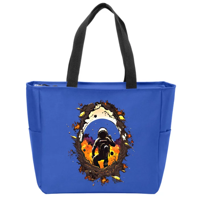 Space Astronaut Black Hole Astronomy Astronomer Gift Zip Tote Bag