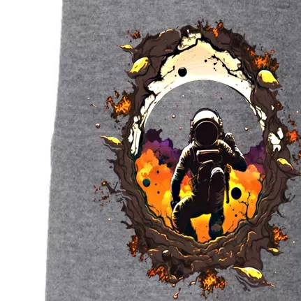 Space Astronaut Black Hole Astronomy Astronomer Gift Doggie 3-End Fleece Hoodie