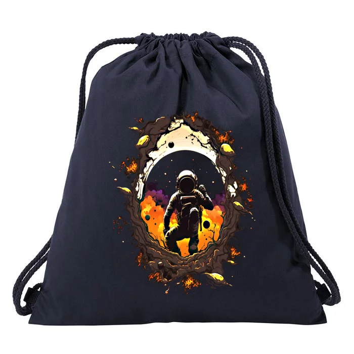 Space Astronaut Black Hole Astronomy Astronomer Gift Drawstring Bag