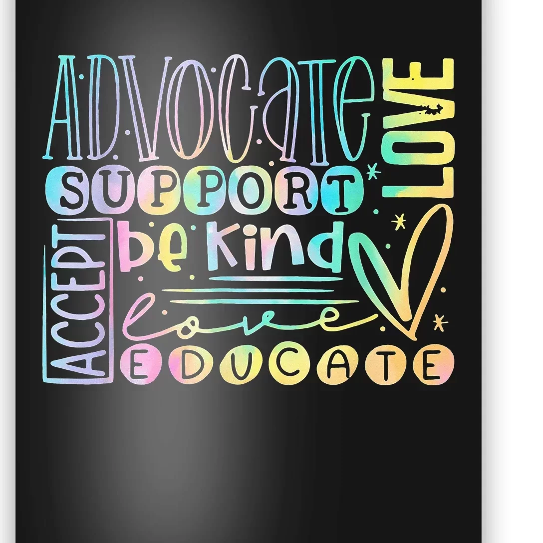 Support Accept Be Kind Autism Advocate Poster