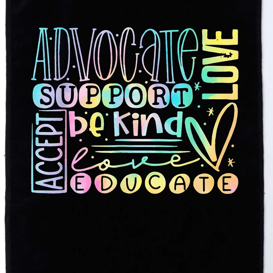 Support Accept Be Kind Autism Advocate Platinum Collection Golf Towel