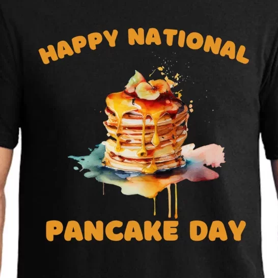 Syrup And Breakfast Happy National Pancake Day Gift Pajama Set