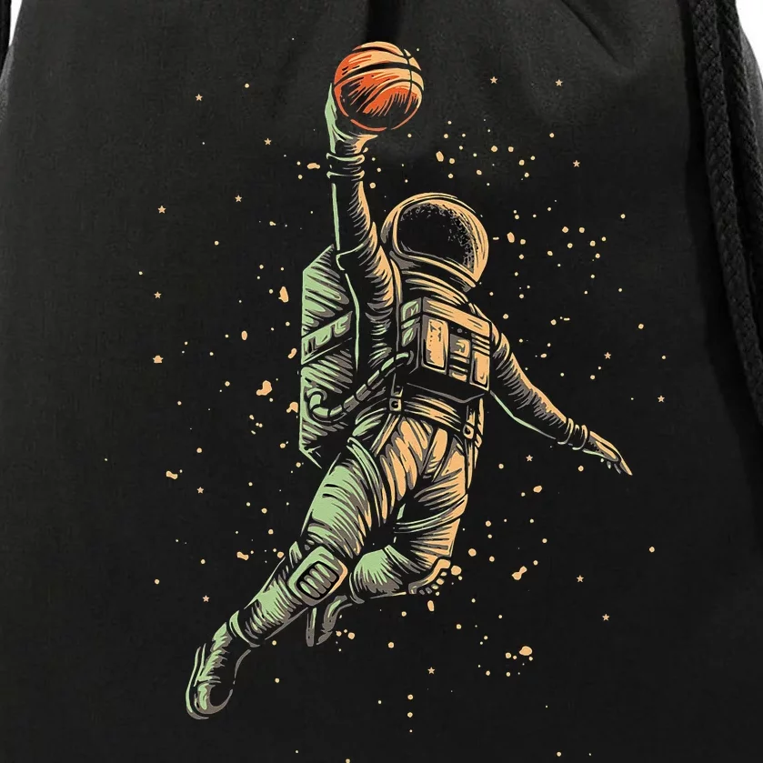 Space Astronaut Basketball Player Funny planet Drawstring Bag