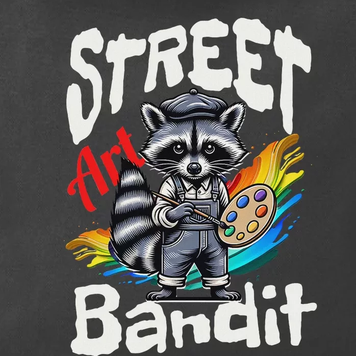 Street Art Bandit Urban Graffiti Raccoon Design Zip Tote Bag