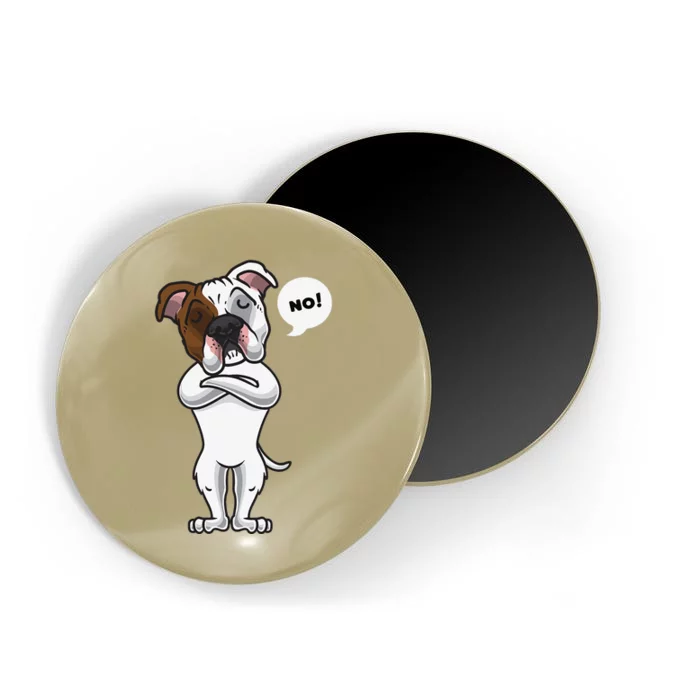 Stubborn American Bulldog Dog Funny Magnet