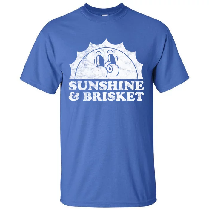 Sunshine And Brisket Retro Vintage Sun Beef Great Gift Tall T-Shirt