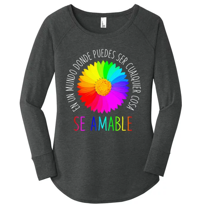 Se Amable Be Kind In Spanish Encouraging And Inspiring Women's Perfect Tri Tunic Long Sleeve Shirt