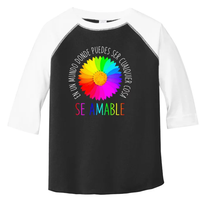 Se Amable Be Kind In Spanish Encouraging And Inspiring Toddler Fine Jersey T-Shirt