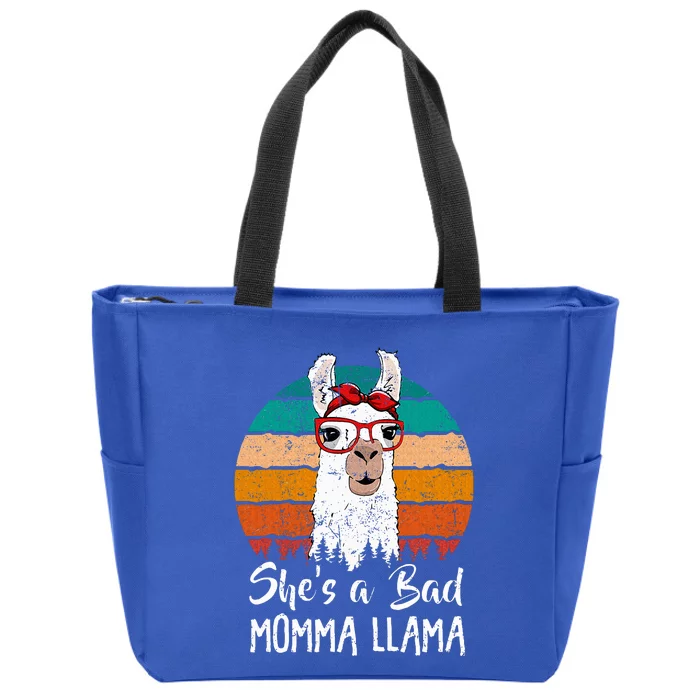 Shes A Bad Momma Llama Mothers Day Zip Tote Bag