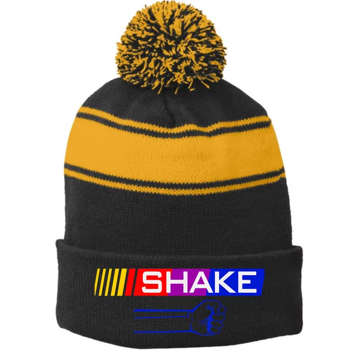 Shake And Bake Funny Couple Matching 4th Of July Bake Stripe Pom Pom Beanie