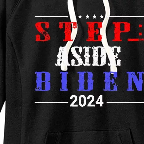 Step Aside Biden Replace Joe Funny Pro Trump Election Women's Fleece Hoodie