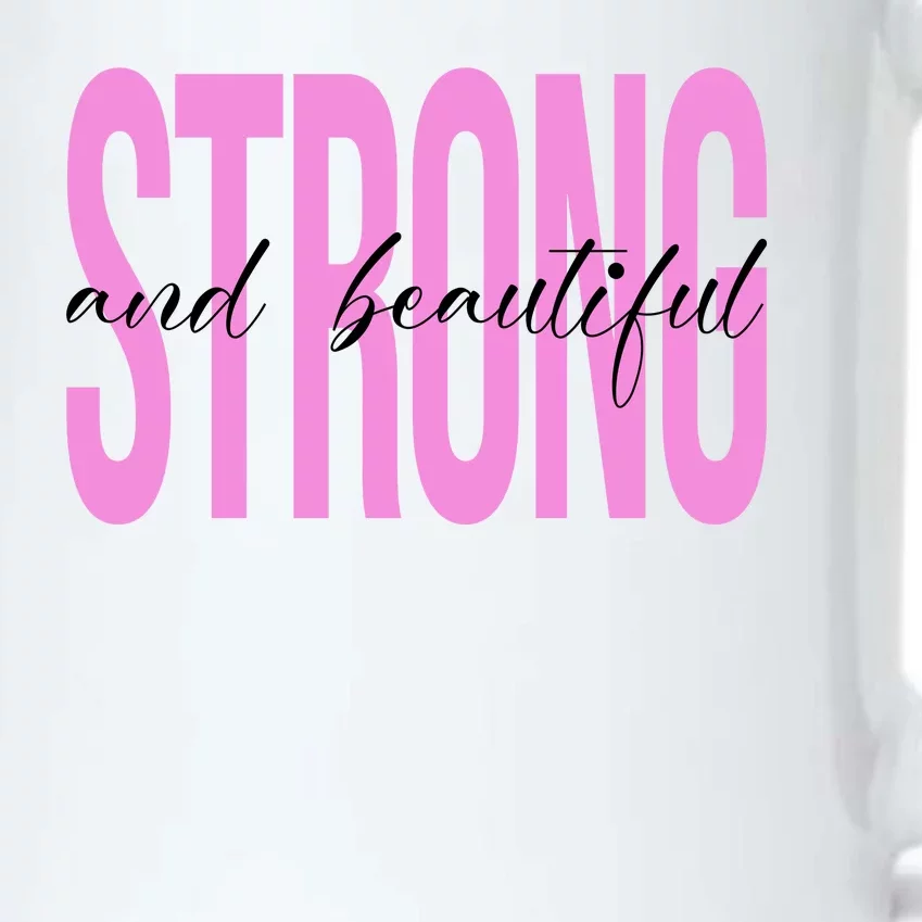 Strong And Beautiful Breast Cancer Awareness Black Color Changing Mug