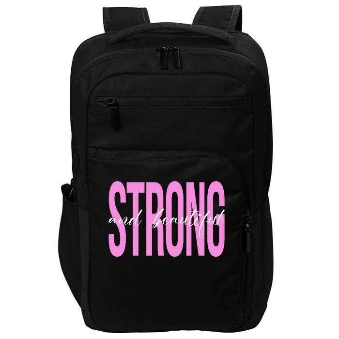 Strong And Beautiful Breast Cancer Awareness Impact Tech Backpack