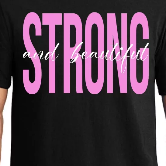 Strong And Beautiful Breast Cancer Awareness Pajama Set