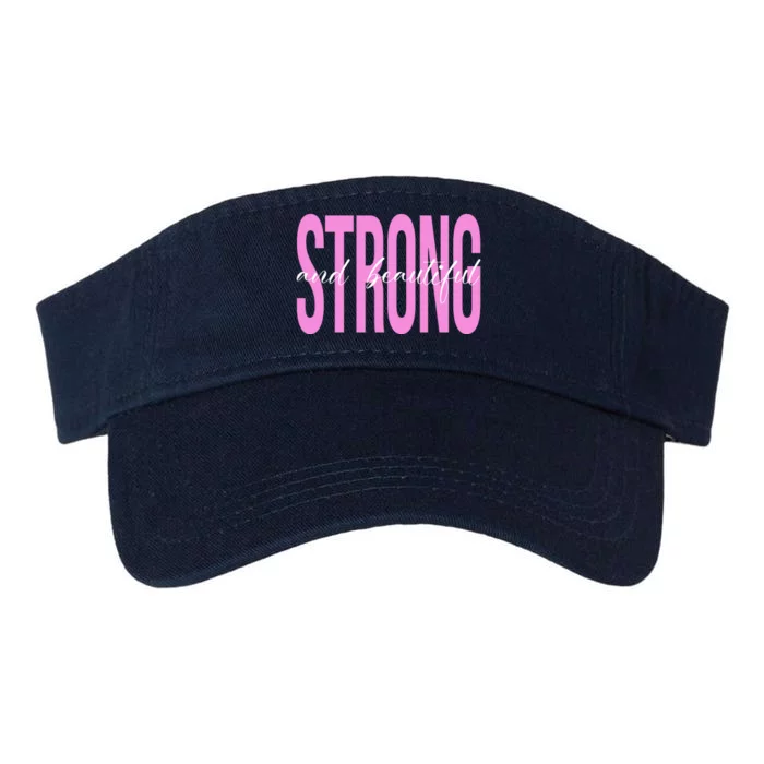 Strong And Beautiful Breast Cancer Awareness Valucap Bio-Washed Visor