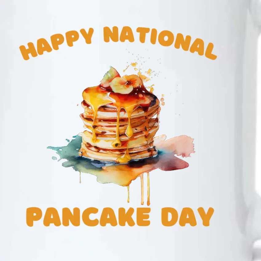 Syrup And Breakfast Happy National Pancake Day Meaningful Gift Black Color Changing Mug