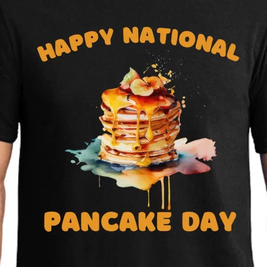 Syrup And Breakfast Happy National Pancake Day Meaningful Gift Pajama Set