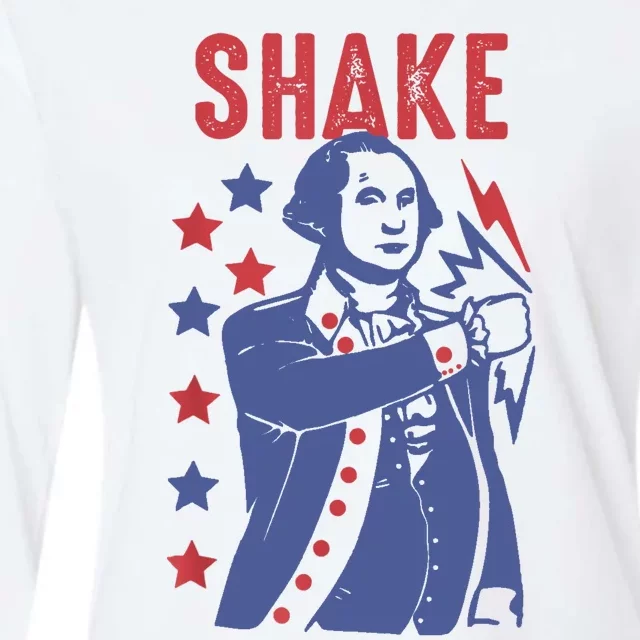 Shake And Bake Funny Couple Matching 4th Of July Shake Womens Cotton Relaxed Long Sleeve T-Shirt