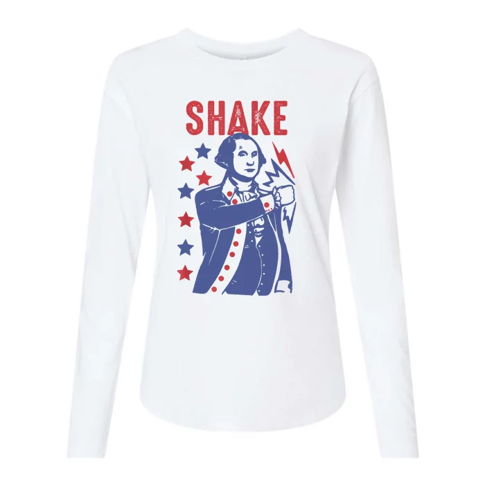 Shake And Bake Funny Couple Matching 4th Of July Shake Womens Cotton Relaxed Long Sleeve T-Shirt