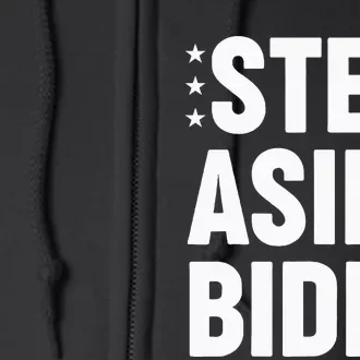 Step Aside Biden Funny Replace Joe Pro Trump Election Full Zip Hoodie