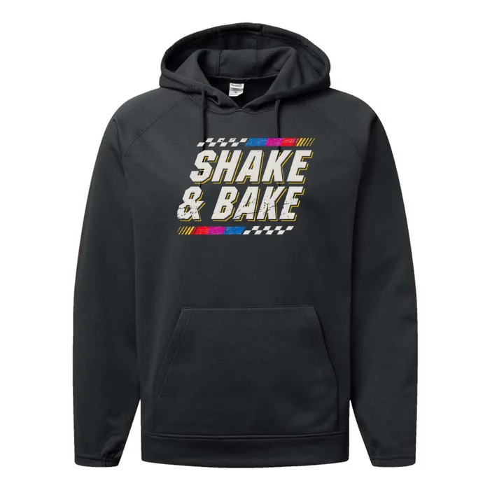 Shake And Bake Funny Racer Performance Fleece Hoodie