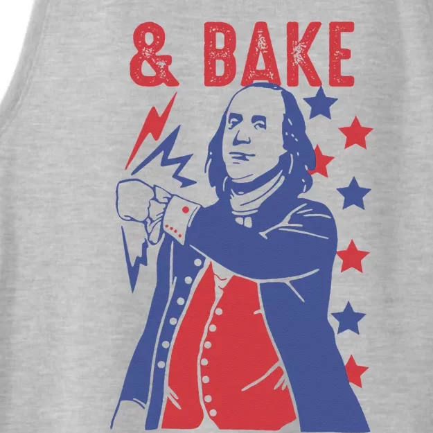 Shake And Bake Funny Couple Matching 4th of July Bake Ladies Tri-Blend Wicking Tank