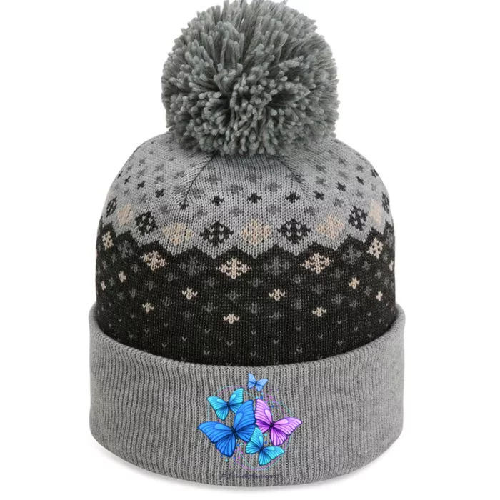 Suicide Awareness Butterfly The Baniff Cuffed Pom Beanie