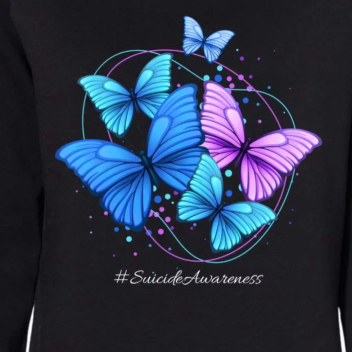 Suicide Awareness Butterfly Womens California Wash Sweatshirt