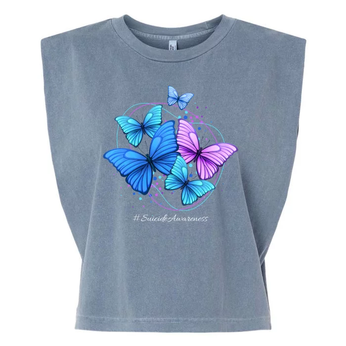 Suicide Awareness Butterfly Garment-Dyed Women's Muscle Tee