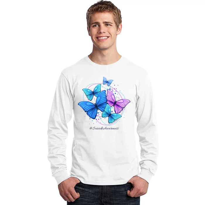 Suicide Awareness Butterfly Long Sleeve Shirt