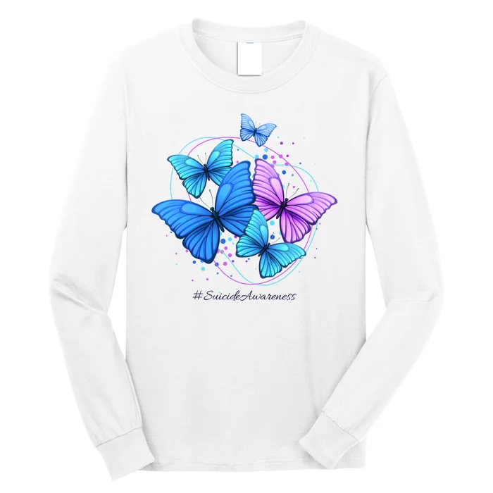 Suicide Awareness Butterfly Long Sleeve Shirt