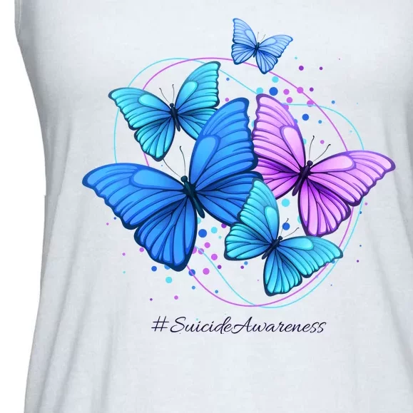 Suicide Awareness Butterfly Ladies Essential Flowy Tank