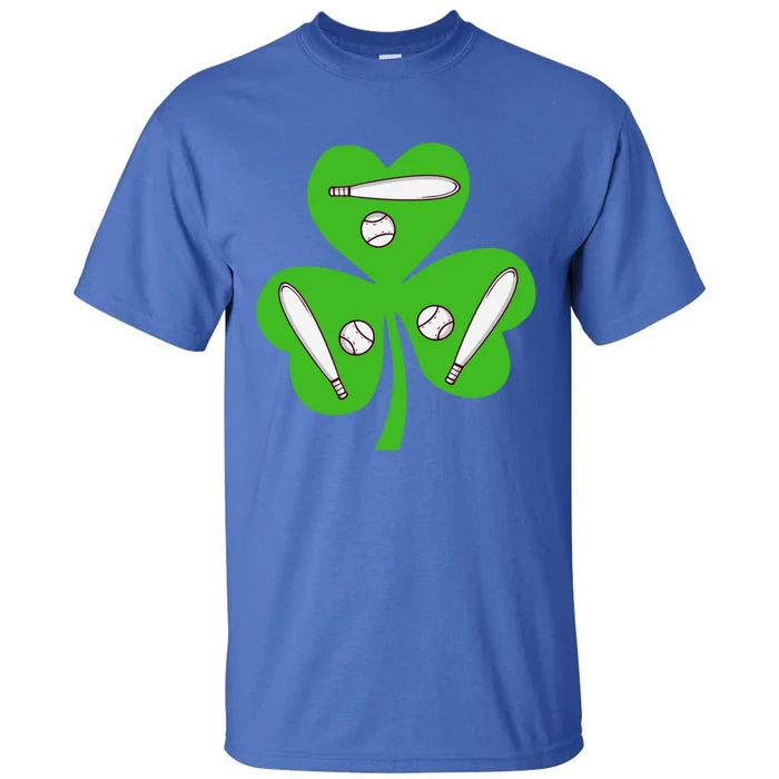 Shamrock American Baseball St Patrick's Day Funny Gift Tall T-Shirt