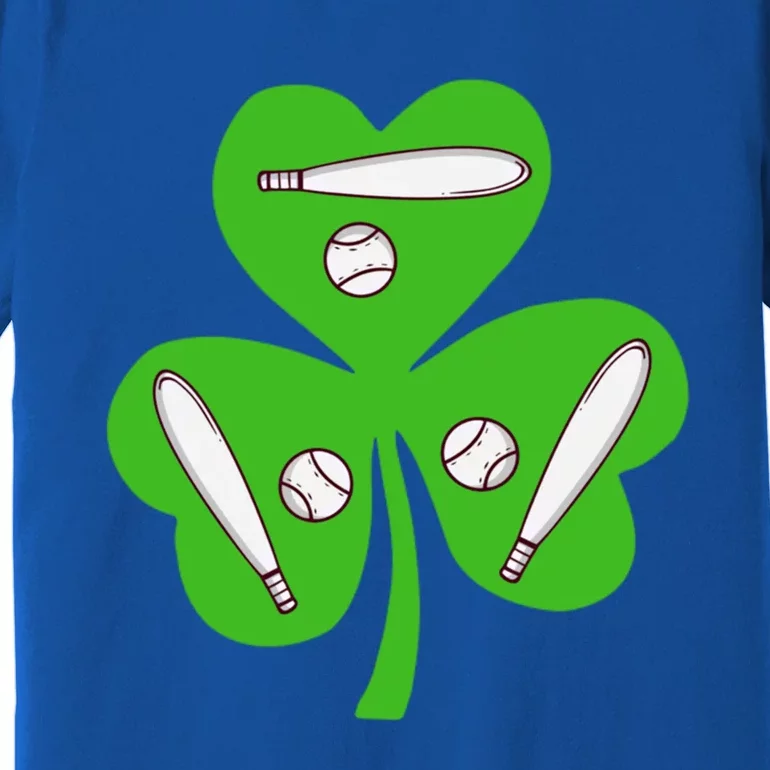 Shamrock American Baseball St Patrick's Day Funny Gift Premium T-Shirt