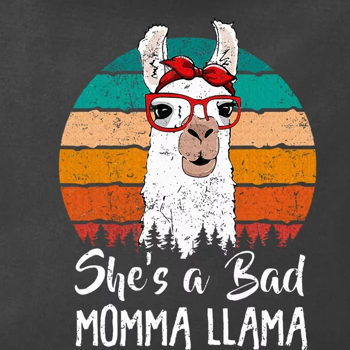 SheS A Bad Momma Llama MotherS Day Llama Lover Zip Tote Bag