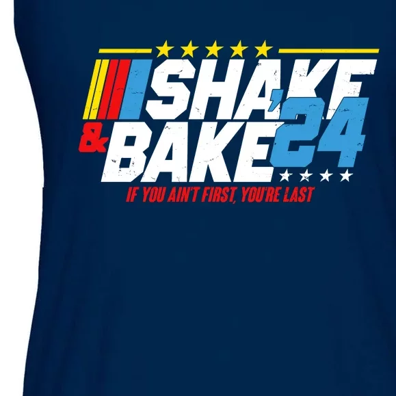 Shake And Bake If You Aint First Youre Last Ladies Essential Flowy Tank