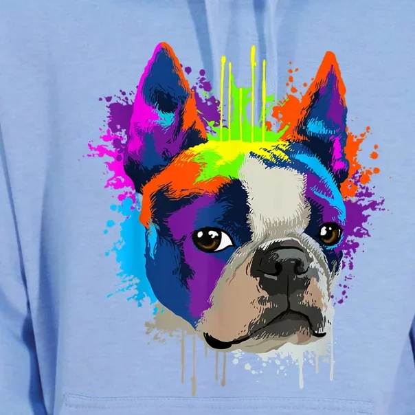 Splash Art Boston Terrier Dog Owner Gift Idea Dog Unisex Surf Hoodie