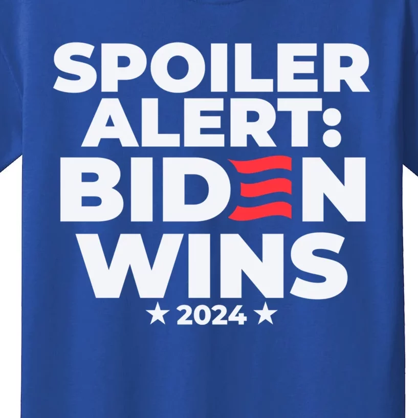 Spoiler Alert Biden Wins 2024 Presidential Election Gift Kids T-Shirt