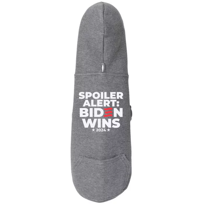 Spoiler Alert Biden Wins 2024 Presidential Election Gift Doggie 3-End Fleece Hoodie