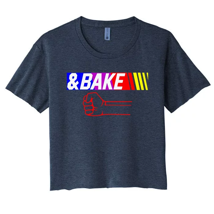 Shake And Bake Funny Family Lover Dad Daughter Son Matching Women's Crop Top Tee