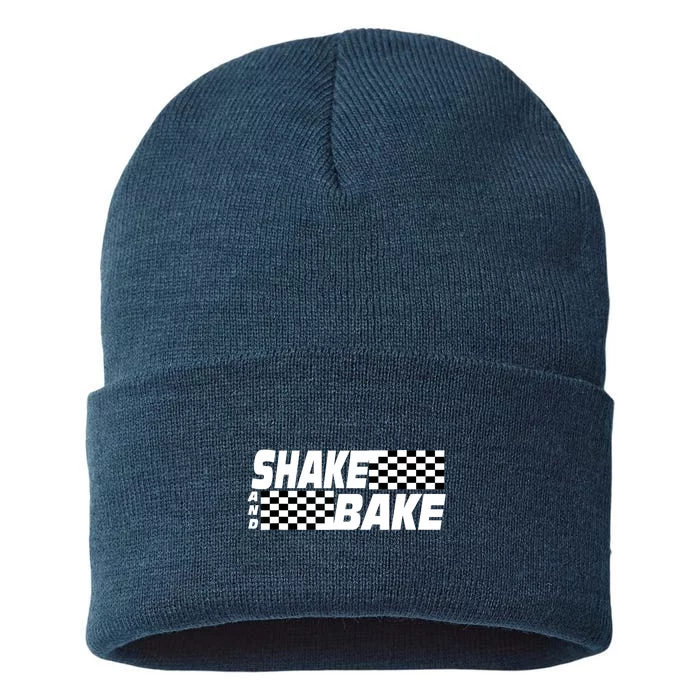 Shake And Bake Funny Family Matching Lover Dad Daughter Son Sustainable Knit Beanie