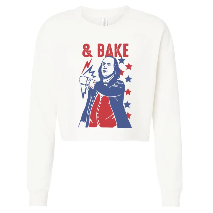 Shake And Bake Funny Couple Matching 4th Of July Bake Cropped Pullover Crew