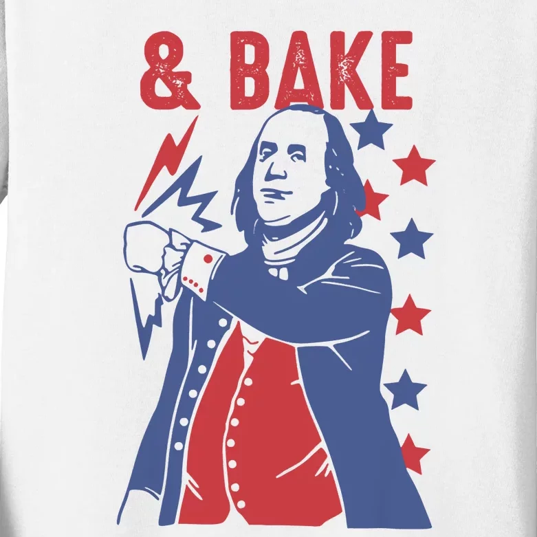 Shake And Bake Funny Couple Matching 4th Of July Bake Kids Long Sleeve Shirt