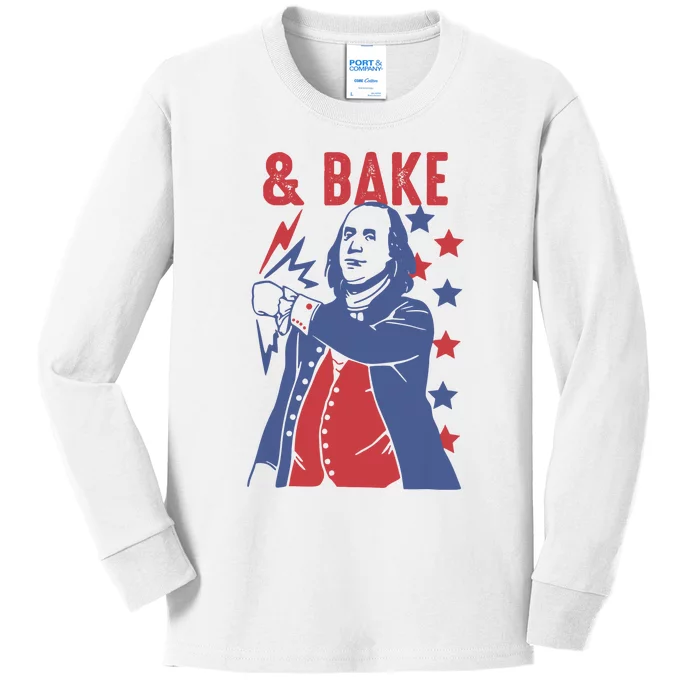 Shake And Bake Funny Couple Matching 4th Of July Bake Kids Long Sleeve Shirt